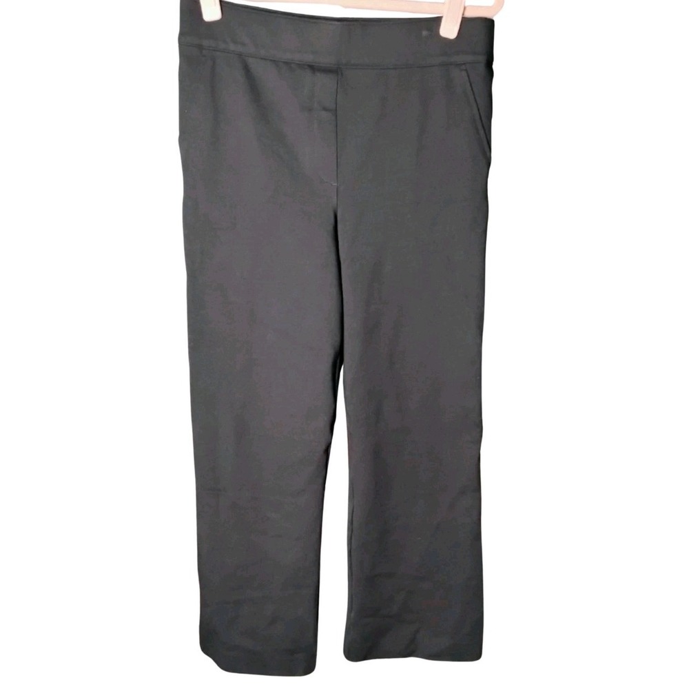 SPANX‎ Black Ponte Knit Skinny Ankle Pants Trousers Pull-On Size L